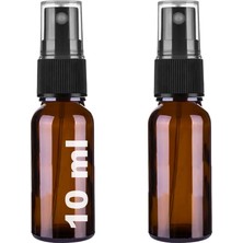 Prime Life 10 ml Kapaklı Siyah Sprey Amber 10 cc Fısfıs Kolonya Dezenfektan Kahverengi Cam Şişe 2 Adet (Amber Şişe | Siyah Sprey, 10 Ml)