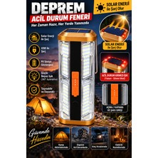 farissu Güneş Enerjili Solar Şarjlı Acil Durum Deprem Lambası & Kamp Feneri - 4 Kademeli Beyaz Işık