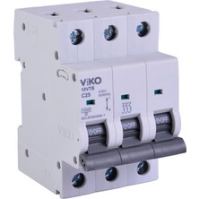 Prime Life 10VTB-3C25 Otomatik Sigorta 10KA C Tipi 3 Kutup 25A