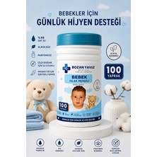 Prime Life 100 Yaprak Silindir Kutu Bebek Islak Mendili Hassas Ciltler Için Çanta Boy Paraben Alkol Içermez Mendil