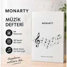 Prime Life Müzik Defteri A4 Dikey Ciltli, 40 Yaprak