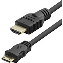 Prime Life HDMI To Mini HDMI Kablo 1.5 Metre - Kamera, Oyun Konsolu ve Tablet Için Erkek-Erkek Ses ve Görüntü Aktarım Kablosu - Siyah