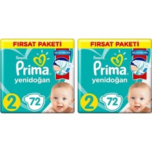 Prime Life Bebek Bezi Aktif Bebek 2 Beden 72 Adet Fırsat Paketi 2li Paket