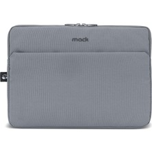 Prime Life MCE-1502 14.1" Nova Eco Çevre Dostu 13-14 Inç Yeni MacBook Pro Için Kılıf, Aksesuar Bölmeli Laptop Kılıfı, Ykk Fermuarlı Notebook & Tablet Kılıfı, Gri