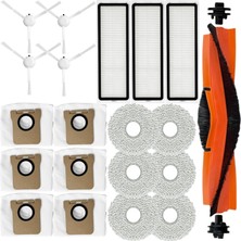 Prime Life Xiaomi X20+ / X20 Plus / X10+ / X10 Plus Robot Vakum Için Aksesuar Seti, 1 Ana Fırça, 3 Filtre, 4 Yan Fırça, 6 Paspas Pedi, 6 Toz Torbası, Yedek Parça Yedek Onarımı Ekleri Değiştirin