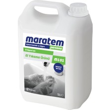 Maratem M101 El Yıkama Ürünü 5 lt Sedefli Beyaz, Yumuşak Formül ile Cilt Tahrişi Olmadan Temizler
