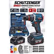 SCHUTZENGER Kömürsüz Darbeli Matkap Vidalama, Çelik Mandren, Çift Akülü 21V+180 mm Elektrikli Spiral Taşlama,
