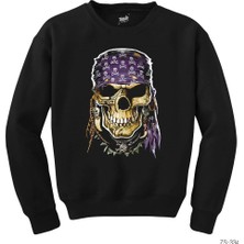 Z zepplin Skull Pirate Siyah Sweatshirt