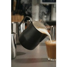 ALOHA EQ QUALITY 500 ml Siyah Paslanmaz Çelik Pitcher - Kahve Süt Köpürtme Potu