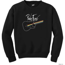 Z zepplin Pink Floyd Guitar Siyah Sweatshirt