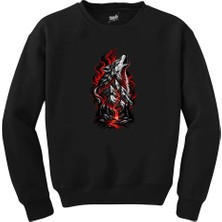 Z zepplin Ateş Dağları Bozkurdu Siyah Sweatshirt