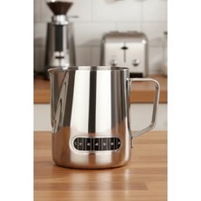 Vivien Home 500 ml Dereceli Paslanmaz Çelik Pitcher - Kahve Süt Köpürtme Potu