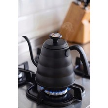 Vivien Home 1200 ml Siyah Termometre Göstergeli Barista Kettle 3. Nesil Kahve Demleme Ekipmanı