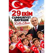 29 Ekim Cumhuriyet Bayramı 150X200 cm Okul Panosu