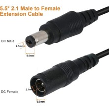 Str Store Dc Adaptör Uzatma Kablosu 3 Metre 5.5mm x 2.1mm Dişi Erkek