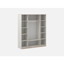 Palmera Optimum 4 Kapılı Dolap Gövde 180X210 cm Açık Gri