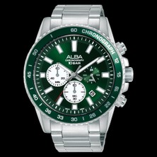 Alba AT3L13X1 Quartz Çelik Gri Yeşil Kadran 10 Atm 45 mm Erkek Kol Saati