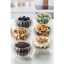 ALOHA EQ QUALITY 6’lı Desenli Borosilikat Çift Cidarlı Mini Sosluk, Drajelik ve Lokumluk Seti