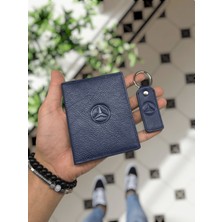 Visso Leather 1904 Mercedes Logolu  Deri Araç Ruhsat Kılıfı Isme Özel Çanta Erkek Kadın Modeli