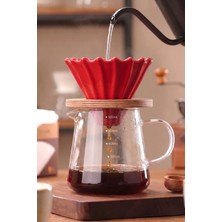 ALOHA EQ QUALITY Kırmızı V60 02 Seramik Dripper Kahve Demleme Ekipmanı