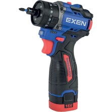 Exen En 162 Multi - 16V 2AH 60N.M Kömürsüz Darbeli Şarjli Matkap (4 Fonksiyonlu)