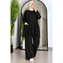 Özne Butik Cep Detaylı A Kesim Pamuklu Penye Takım