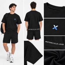 Roxform Motorcycle Lover Baskılı Oversize Tişört | Unisex Bisiklet Tişörtü T-Shirt