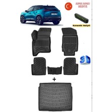 Ahlparts Peugeot 2008 (1.2 Hybrid) 2025 Sonrası Uyumlu 3D Havuzlu Paspas ve Alt Bagaj Havuzu Seti Asma Koku ve Numaratör Hediyeli