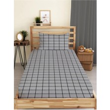 Str Store Totem Desenli Ranforce Lastikli Çarşaf Seti (Gri, Çift Kişilik Xl)