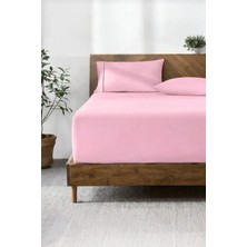 Str Store Lastikli & Hipoalerjenik Çarşaf |%100 Pamuk Penye Kumaş | 120X200 cm Pembe, Luxcarsaf