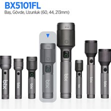 Str Store Flashlight BX5101FL 60W Led, Max. 2300 Lümen Parlaklık ve 850 Metreye Kadar Uzun Menzilli, Şarj Edilebilir, LED Güç Göstergeli ve Çok Modlu Kamp Acil Durum Için Kompakt El Feneri