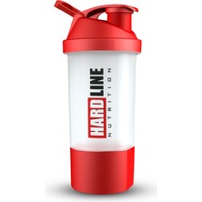 Hardline Nutrition BPA İçermeyen Shaker Kırmızı - Bulaşık Makinesinde Yıkanabilir, Dayanıklı Plastik ve Patentli Taşıma Bölmesi ile