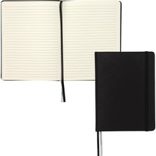 Str Store Büyük Ciltli Defter, 240 Çizgili Defter Sayfaları, Siyah, 7,5 x 10 Inç