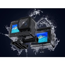 Str Store SJ4000 Dual Screen Wifi 4K UHD 16MP 170° 2”/1.3” Çift Ekranlı Aksiyon Kamerası Siyah