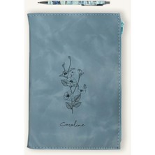 Giftcrea Kişiye Özel Kartlık Bölmeli Defter Cep Alanlı Isimli Baskılı Defter ve Kalem Seti