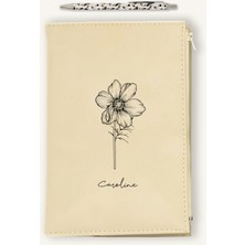 Giftcrea Kişiye Özel Kartlık Bölmeli Defter Cep Alanlı Isimli Baskılı Defter ve Kalem Seti