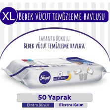 Str Store Xl Lavanta Kokulu Bebek Vücut Temizleme Havlusu 50 Yaprak