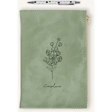 Giftcrea Kişiye Özel Kartlık Bölmeli Defter Cep Alanlı Isimli Baskılı Defter ve Kalem Seti