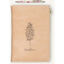 Giftcrea Kişiye Özel Kartlık Bölmeli Defter Cep Alanlı Isimli Baskılı Defter ve Kalem Seti