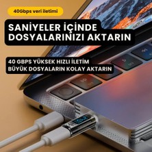 Str Store Polham 8k Hdmi, 40GPBS ve 240W Süper Hızlı Dişi Type C To Erkek Type C Şarj, Data ve Hdmi Çevirici Adaptör