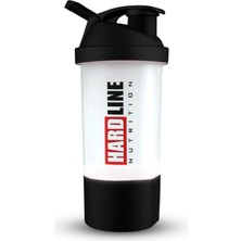 Hardline Nutrition 600 ml Siyah Shaker Patentli Taşıma Bölümü ile Pratik Kullanım Sunar