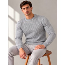 Castello ✨ Örgü Dokulu Erkek Triko Kazak | Bisiklet Yaka | Şık & Modern Tasarım 🧶