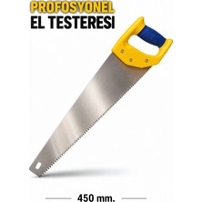 Alıç Fiber Saplı Testere Ahşap Sunta Kontrplak Kesim Testere Dayanıklı Çelik Gövdeli El Testeresi - 450 mm