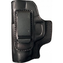 Rigor Universe Kimber Micro 380 Uyumlu Deri Klipsli Iwb Tabanca Kılıfı Siyah Sol El