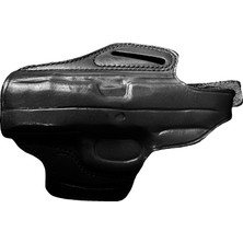 Rigor Universe Cz 75 Compact Uyumlu Deri Pancake Owb Tabanca Kılıfı Siyah Sol El