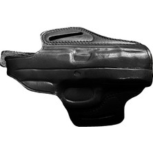 Rigor Universe Cz 75 Compact Uyumlu Deri Pancake Owb Tabanca Kılıfı Siyah Sağ El