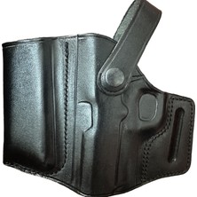 Rigor Universe Colt 1911 Government Uyumlu Deri Cepli Owb Tabanca Kılıfı Siyah Sağ El