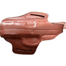 Rigor Universe Cz 75 Compact Uyumlu Deri Pancake Owb Tabanca Kılıfı Kahverengi Sol El