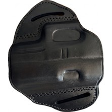 Rigor Universe El Yapımı Deri Pancake Kemer Kılıfı Glock 43 43X Uyumlu Siyah Sağ El