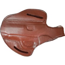 Rigor Universe Kimber Micro 9 Uyumlu Deri Pancake Owb Tabanca Kılıfı Kahverengi Sol El